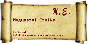Megyaszai Etelka névjegykártya