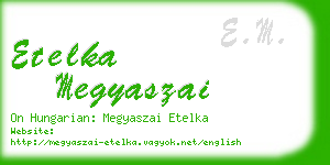 etelka megyaszai business card